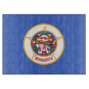 Glasschneidplatte mit Flag Minnesota USA Schneidebrett