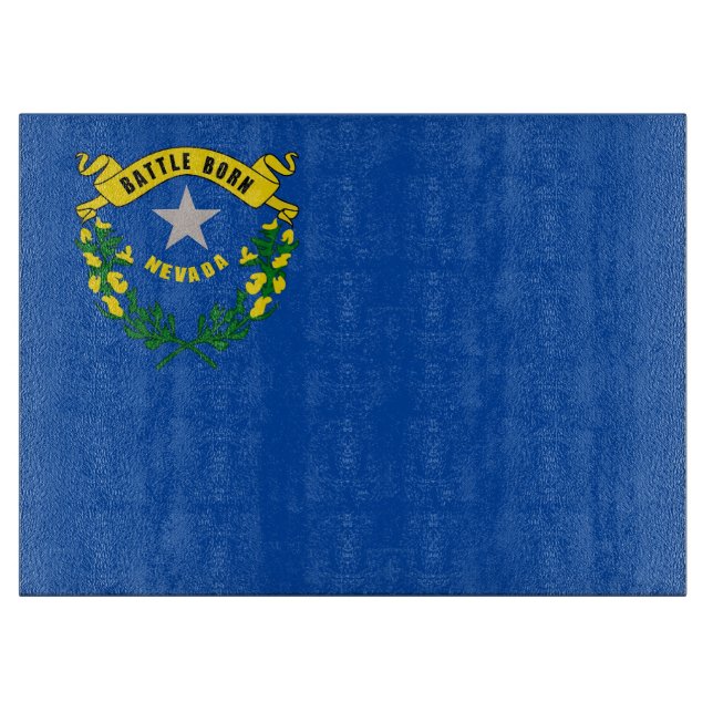 Glasschneidplatte mit Flag Nevada USA Schneidebrett (Vorderseite)