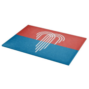 Glasschneidtafel mit Fahne von Kansas City Schneidebrett