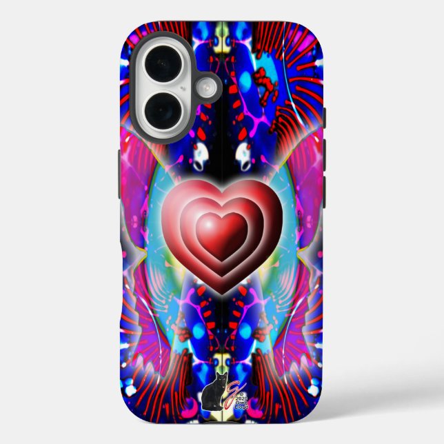 Glasseidene Herzen Case-Mate iPhone Hülle (Rückseite)