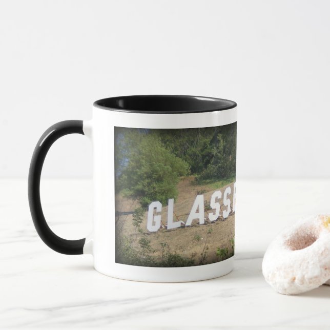 Glassellland Hollywood Sign in Glassell Park, CA Tasse (Mit Donut)