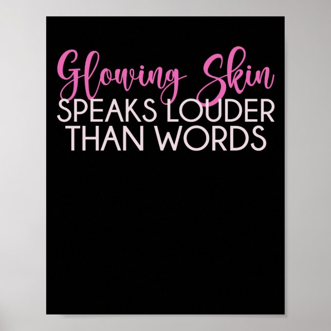 Glassende Hautausschläge Zitate Skin Lover Est Poster (Vorne)