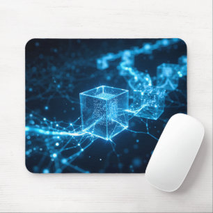 Glassender Blockchain-Pfad Mousepad