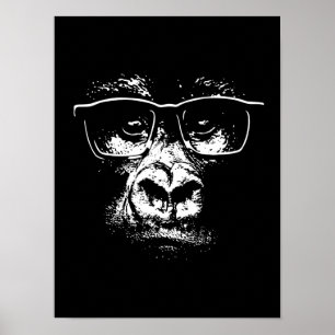 Glasses Gorilla Poster