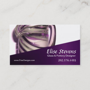 "Glassique" - Glasentwurf, Tonwaren-Designer Visitenkarte