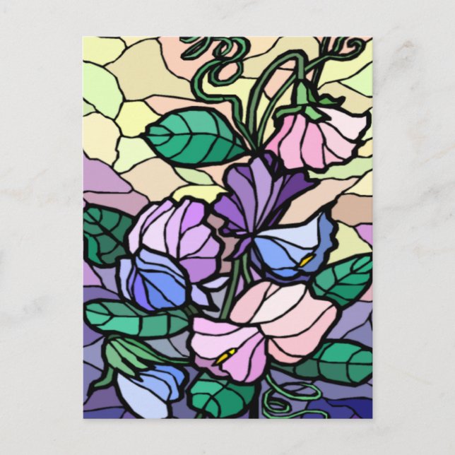 Glasslilie aus Hartglas auf der Feldpostkarte Postkarte (Vorderseite)