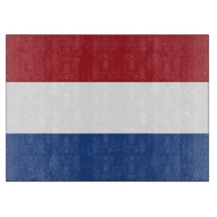 Glasspanplatte mit der Flagge der Niederlande Schneidebrett