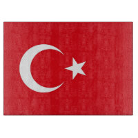 Glasspanplatte mit der Flagge der Türkei