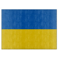 Glasspanplatte mit der Flagge der Ukraine