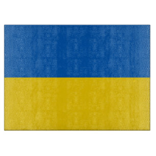Glasspanplatte mit der Flagge der Ukraine Schneidebrett
