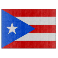 Glasspanplatte mit der Flagge von Puerto Rico, USA