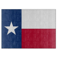 Glasspanplatte mit der Flagge von Texas, USA