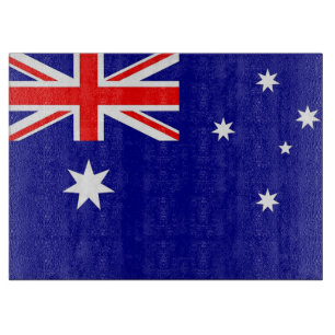Glasspanplatte mit Flagge Australiens Schneidebrett