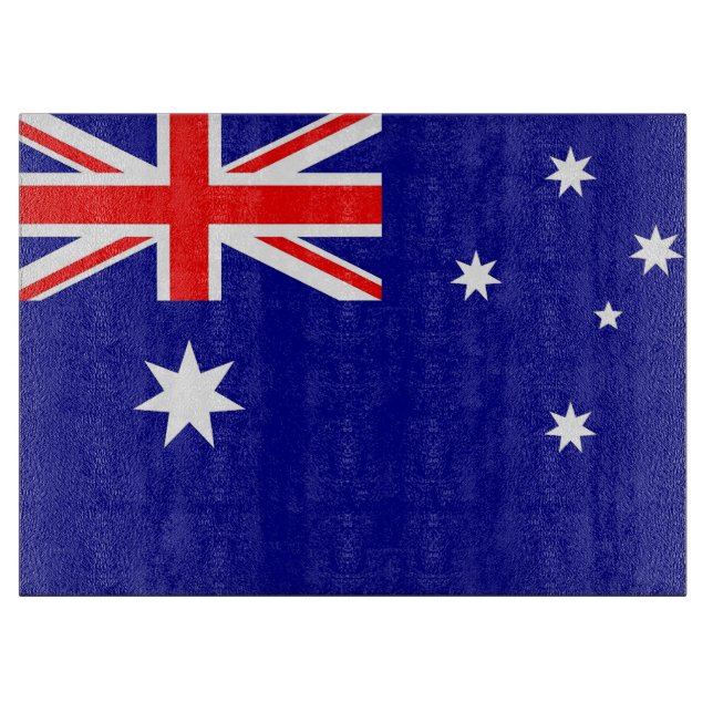 Glasspanplatte mit Flagge Australiens Schneidebrett (Vorderseite)