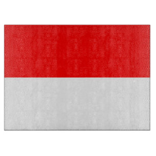 Glasspanplatte mit Flagge Indonesiens Schneidebrett
