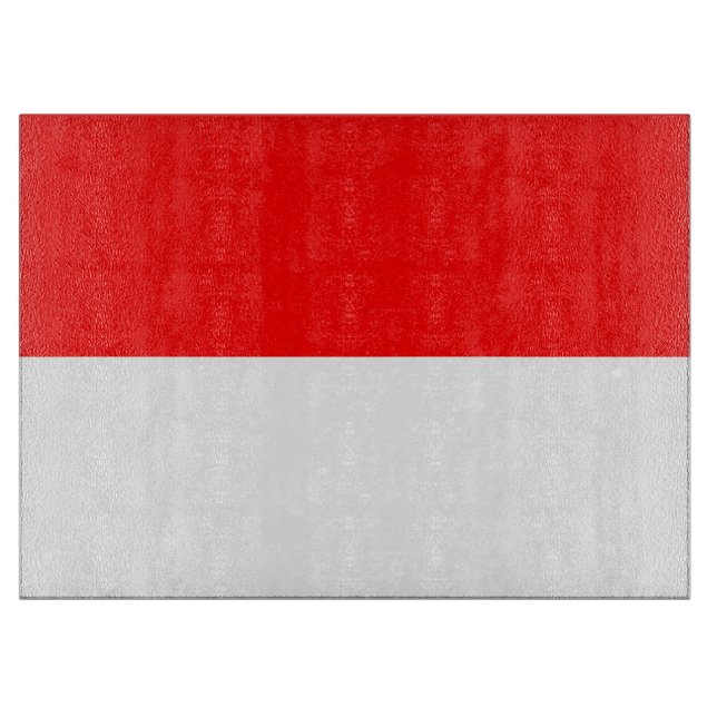 Glasspanplatte mit Flagge Indonesiens Schneidebrett (Vorderseite)