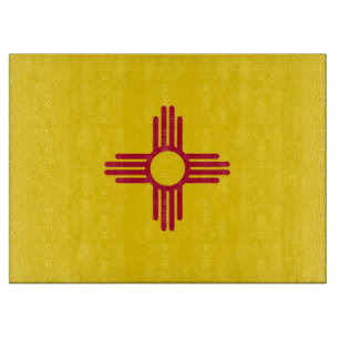 Glasspanplatte mit Flagge New Mexico, USA Schneidebrett