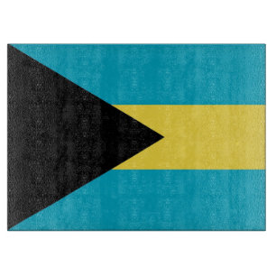 Glasspanplatte mit Flagge von Bahamas Schneidebrett