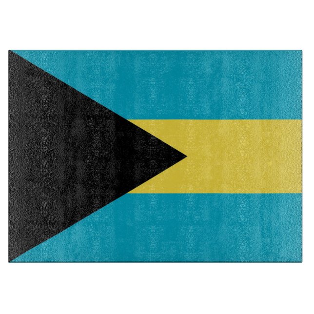 Glasspanplatte mit Flagge von Bahamas Schneidebrett (Vorderseite)