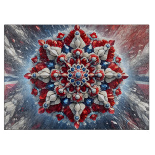 Glasspanplatte mit norwegischen Farben Schneidebrett