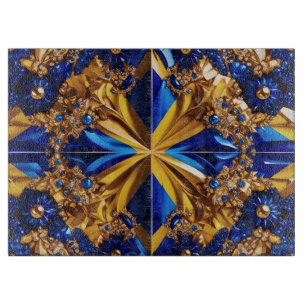 Glasspanplatte mit Schweden Farben Schneidebrett