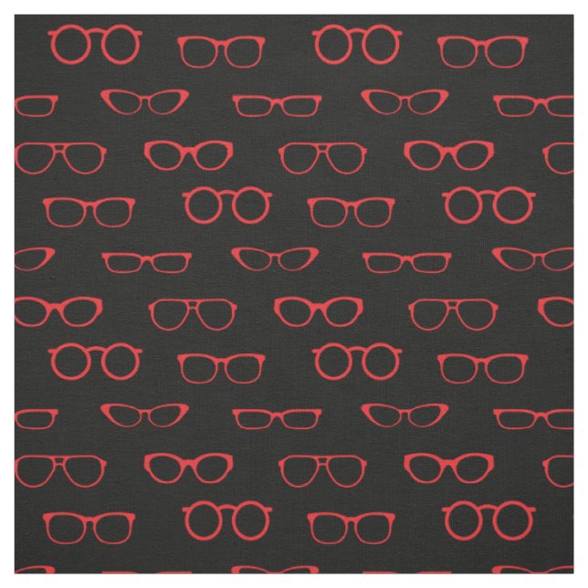 Glassroter Niedlicher Optometriker Stoff (Muster)