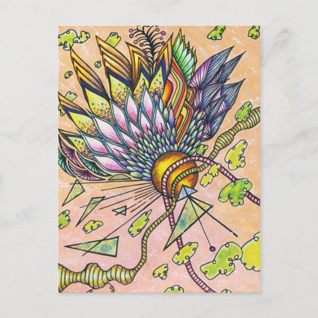 Glasssatellit Postkarte (Vorderseite)