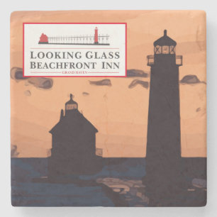 GLASSTEINEN-UNTERSETZER AUSSEHEN STEINUNTERSETZER