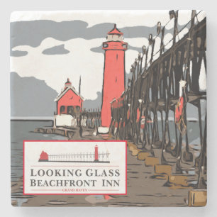 GLASSTEINEN-UNTERSETZER AUSSEHEN STEINUNTERSETZER