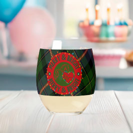 Glassware Multiple Options Plaid Merry & Bright Weinglas Ohne Stiel