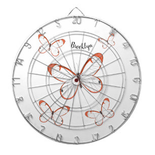 Glasswing-Schmetterling-Cartoon Dartscheibe