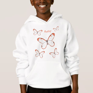Glasswing-Schmetterling-Cartoon Hoodie