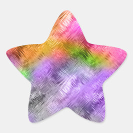 Glassy Ametrine Lila Textur Stern-Aufkleber