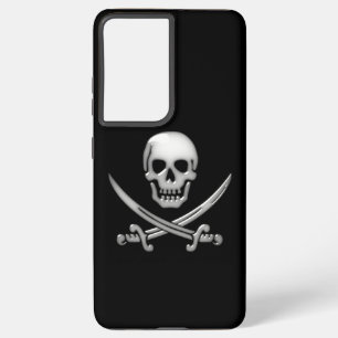Glassy Pirate Skull & Sword Crossbones Samsung Galaxy Hülle