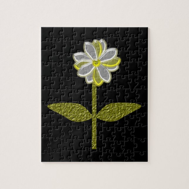 Glastiges Daisy-Blume-Puzzle Puzzle (Vertikal)