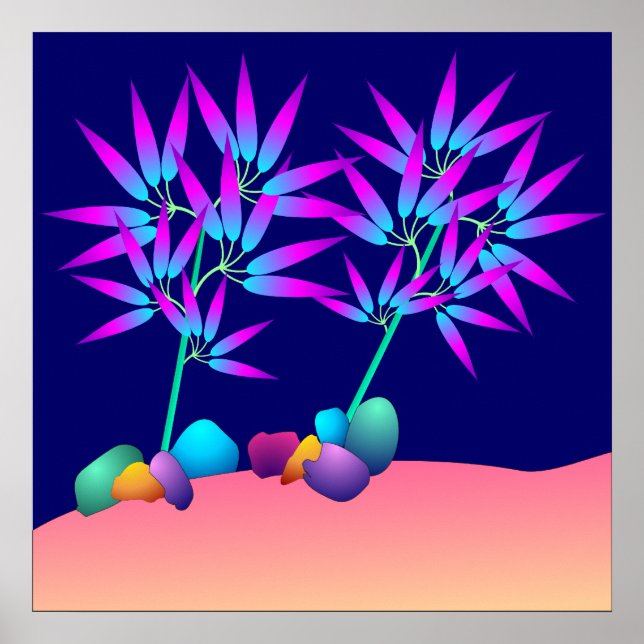 Glastiges Pflanze-Poster Poster (Vorne)