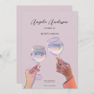 Glastoast zum Geburtstag Einladung