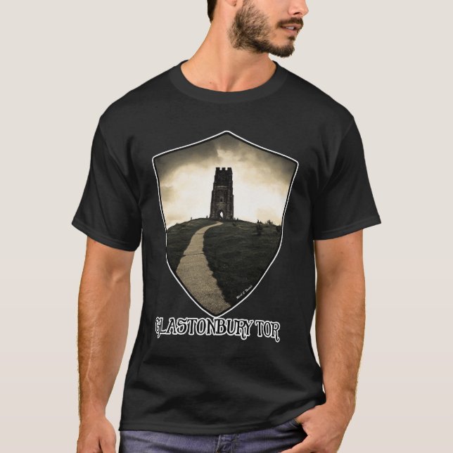 Glastonbury Felsen - gotisches Avalon T-Shirt (Vorderseite)