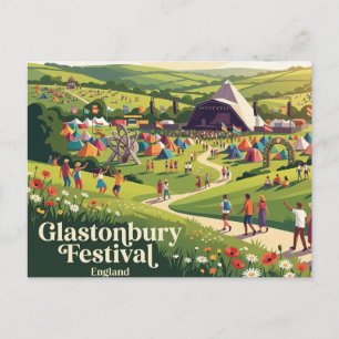 Glastonbury Festival Somerset, England Postkarte