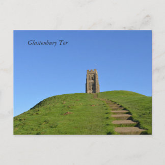 Glastonbury Tor Somerset England Foto Postkarte