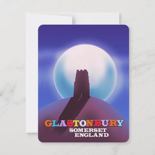 Glastonbury Tor Somerset Reiseplakat (Vorderseite)