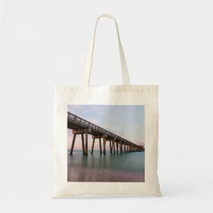 Glastränende Wasser am Panama City Beach Pier Tote Tragetasche