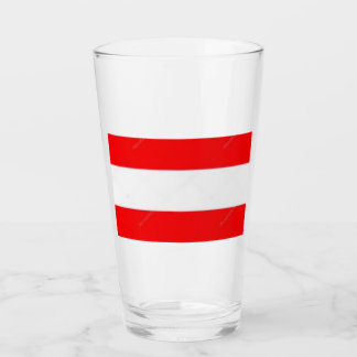 Glastumbler Österreich-Flagge 16 Unzen Glas