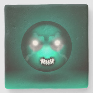 Glasunterglas aus Pierre Abyssmoji Steinuntersetzer