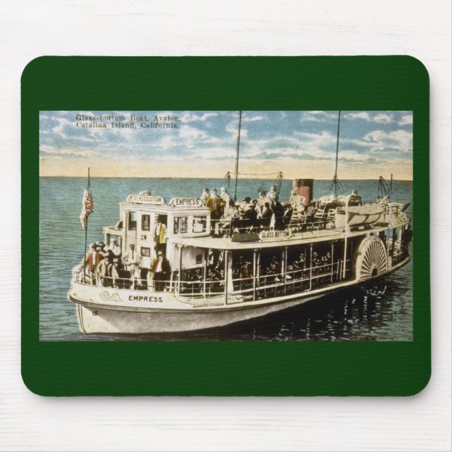 Glasunterseiten-Boot, Avalon, Catalina-Insel, CA Mousepad (Vorne)