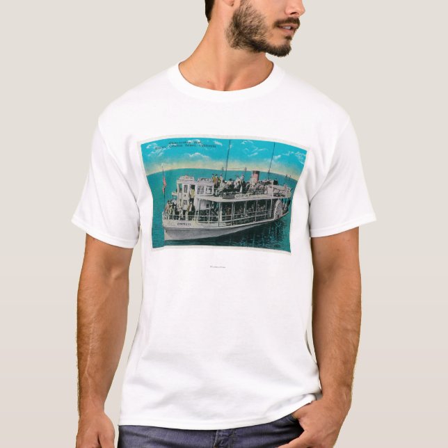 Glasunterseiten-Boot in Avalon, Catalina-Insel T-Shirt (Vorderseite)