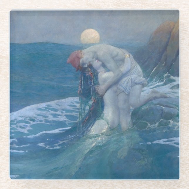GLASUNTERSETZER : DER MERMAID : E. PYLE : 1910 (Vorderseite)