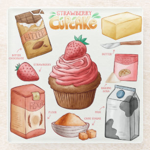 Glasuntersetzer für Kuchenrezepte