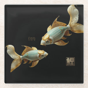 Glasuntersetzer/Porzellan-Koi/ Untersetzer