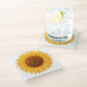 Glasuntersetzer - Sonnenblume